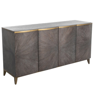Pete Mindi Starburst Storage Cabinet - 2 Shelves, Natural Black | Gabriella White - SCH-170185