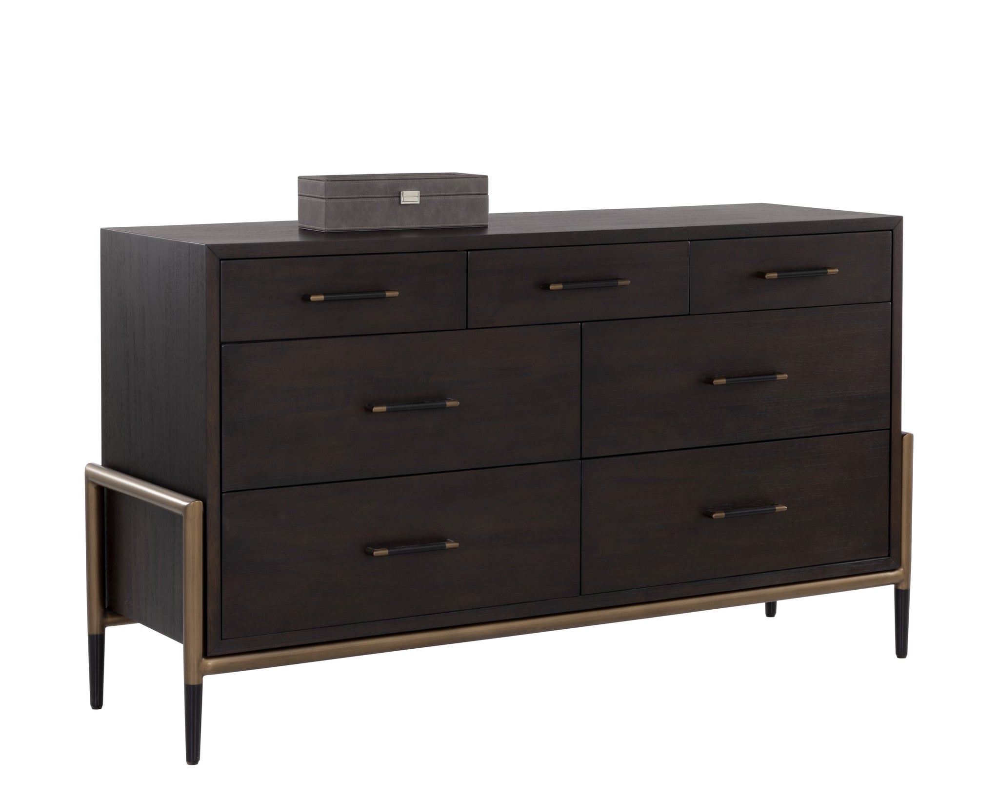 narrow black dresser Weldrick Dresser - Espresso