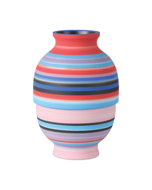 Happy 80's Small Bright Blue & Red Vase | Currey & Co - 1200-1096