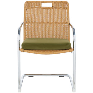 Safavieh Malou Rattan Dining Chair - Olive / Natural