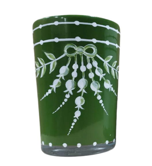 Stunning New Lily Of The Valley Glasses/Vase (Green) | Enchanted Home - GLA146
