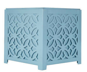Blue Floral Planter