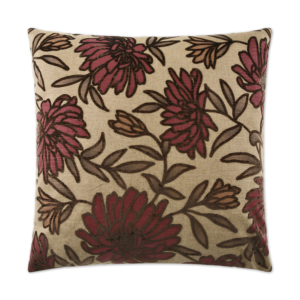 Montague Decorative Throw Pillow - Burgundy | DV Kap