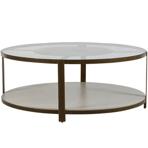 Marlon Metal Round Coffee Table | Gabriella White - SCH-168110