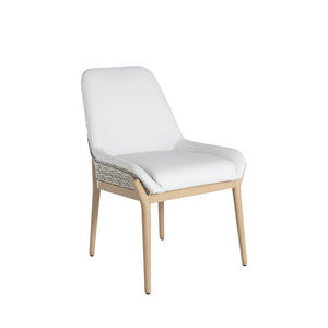 Palma N-Dura Resin Wicker Outdoor Side Chair - Natural/Linen Wicker | Summer Classics - 1403129