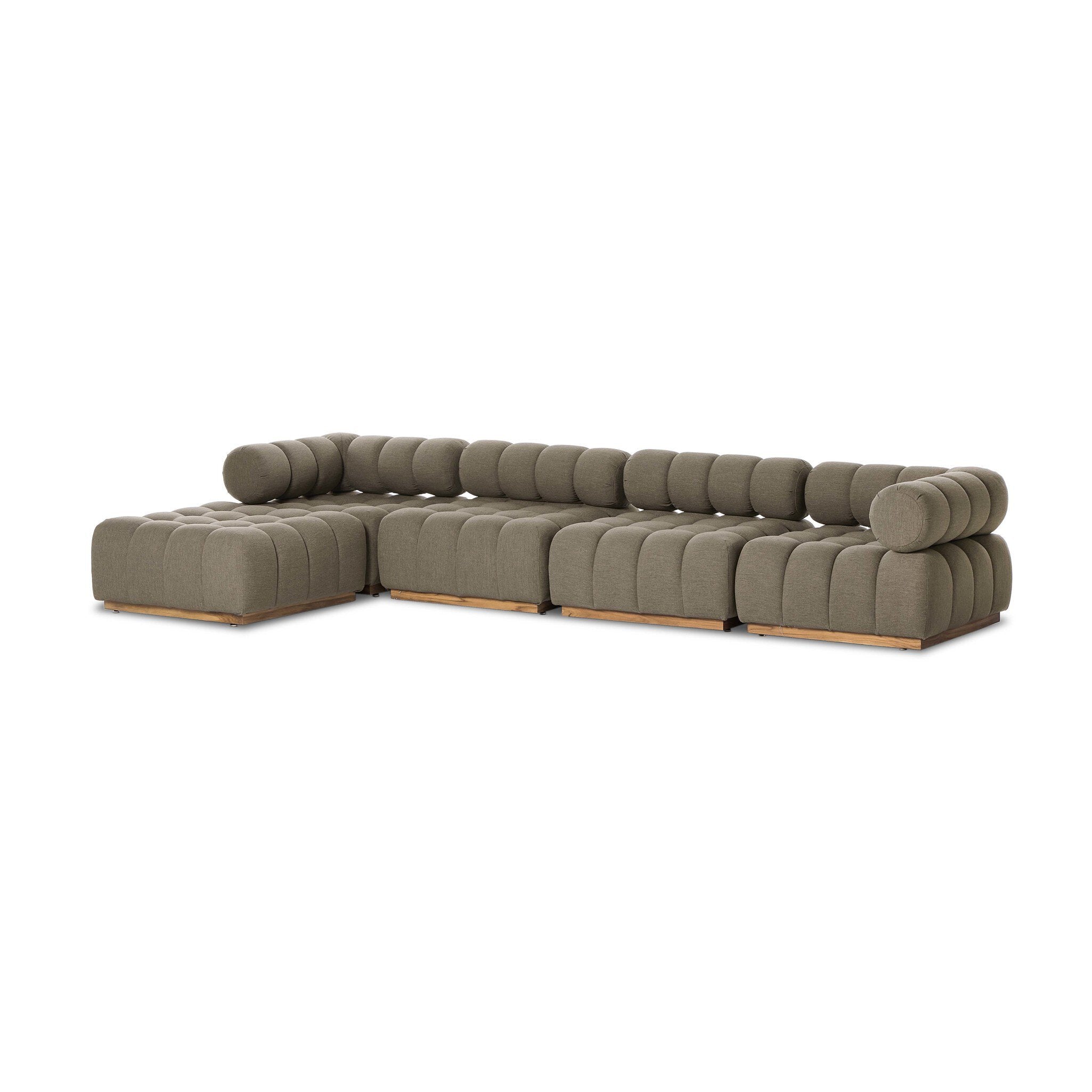 Roma Outdoor 4-Piece Sectional - Alessi Fawn | Four Hands - 230027-003
