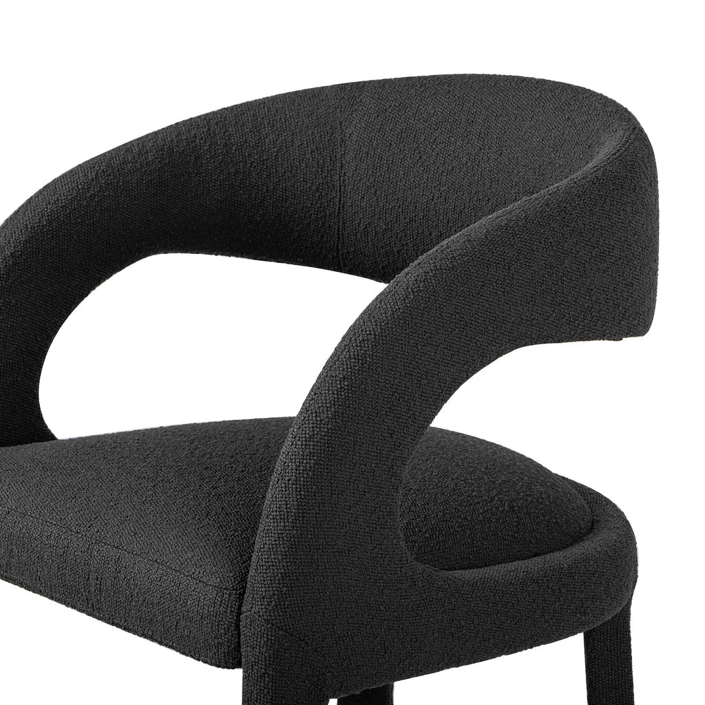 Hawkins Bar + Counter Stool - FIQA Boucle Charcoal | Four Hands ...