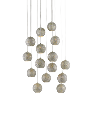 Currey & Co Giro 15-Light Round Multi-Drop Pendant | 9000-0684