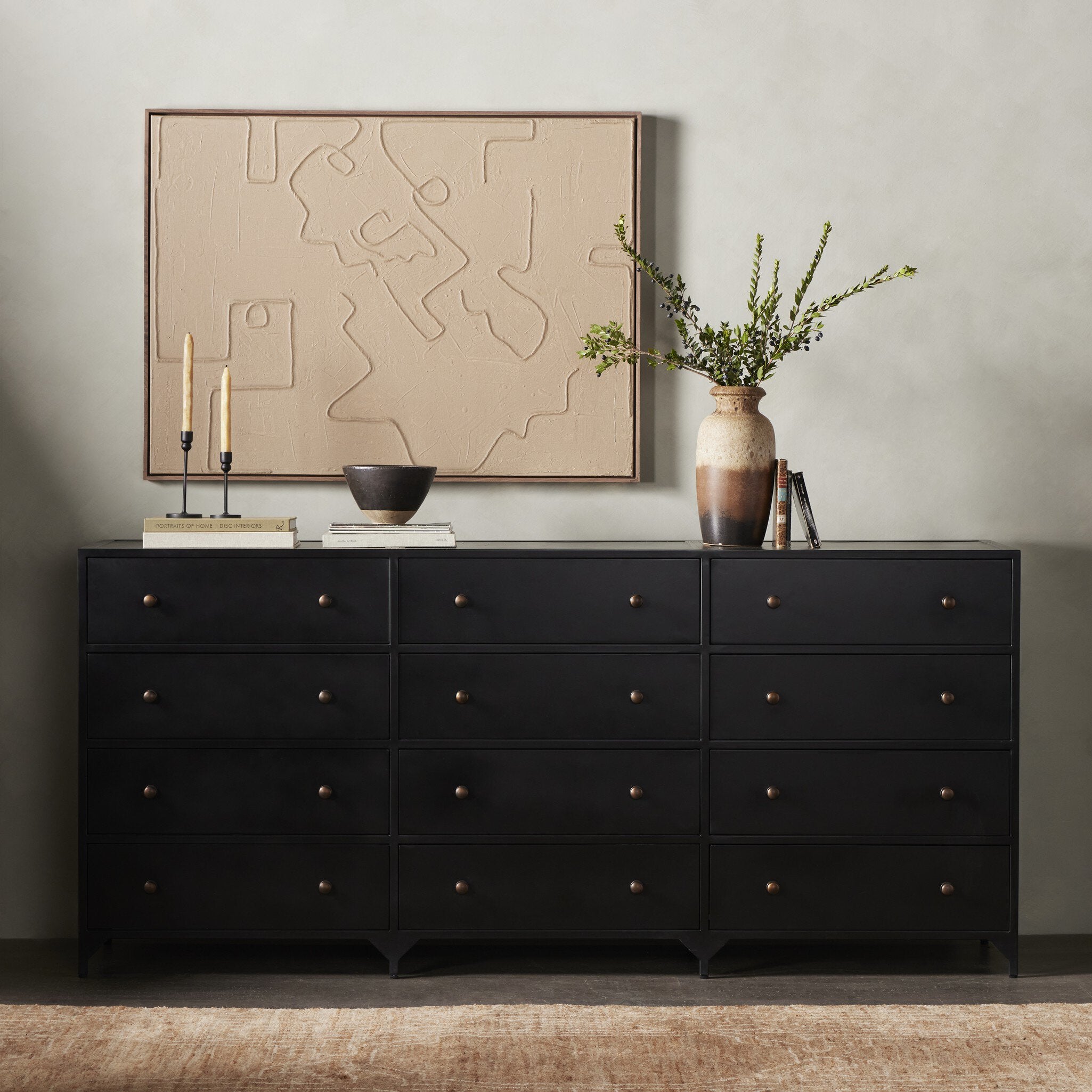 Four Hands Belmont 12 Drawer Dresser - Black Four Hands Belmont 12 Drawer Dresser - Black