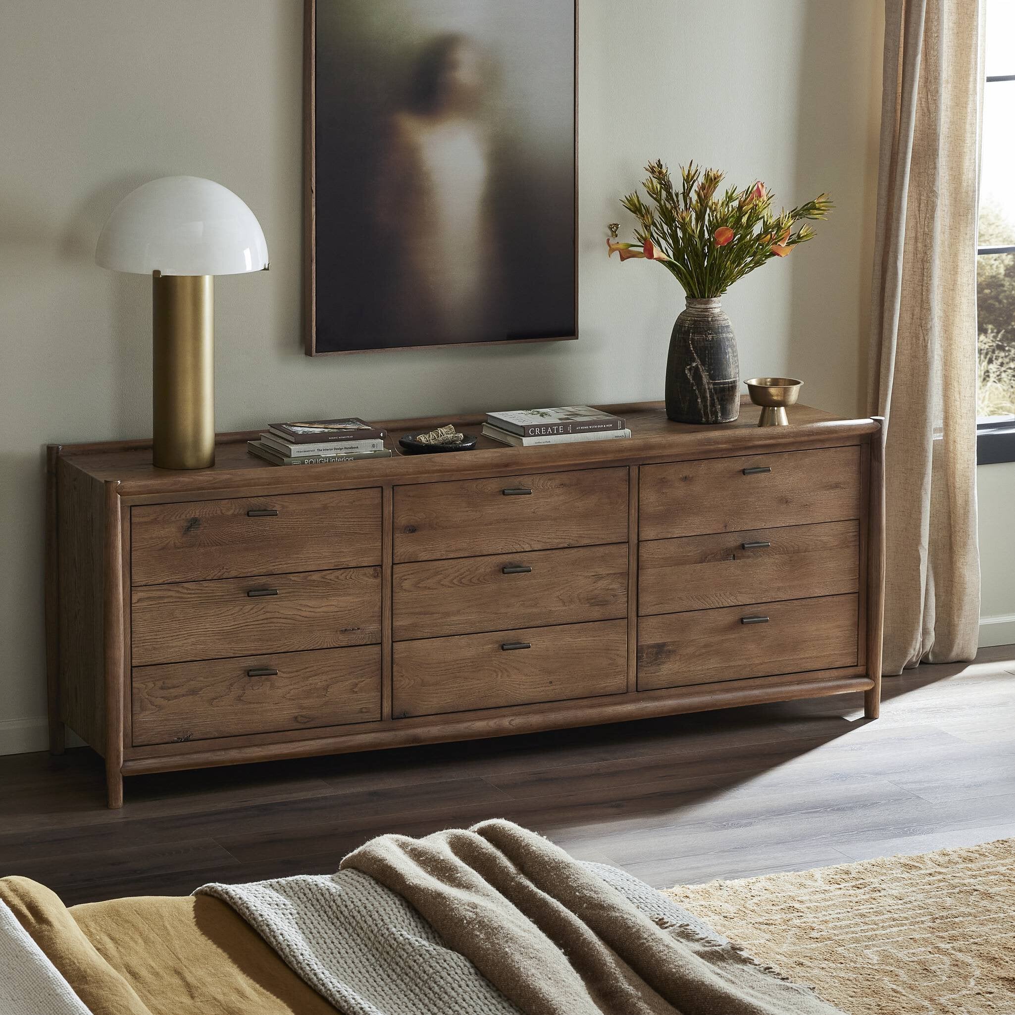 Glenview 9 Drawer Dresser - Weathered Oak Veneer | Four Hands - 237095-001 Glenview 9 Drawer Dresser - Weathered Oak Veneer | Four Hands - 237095-001