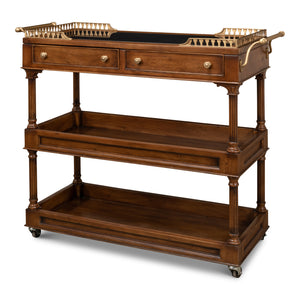 Capital Serving Cart Fruitwood Finish | Sarreid - 26792