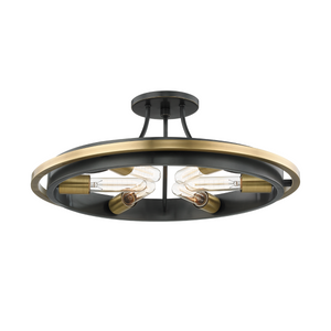 Chambers Semi Flush | Hudson Valley Lighting - 2721-AOB