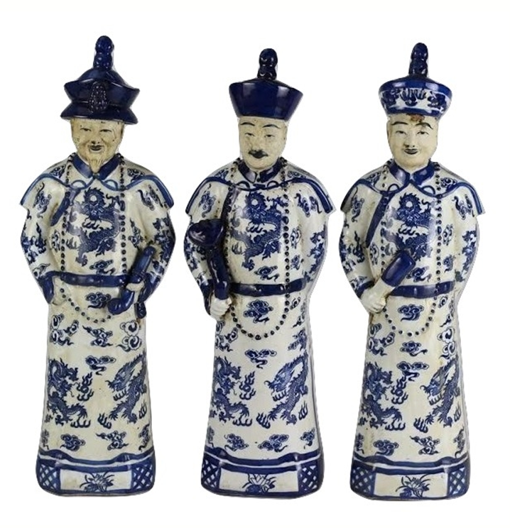 Trio Of Elegant Standing Emperors | Enchanted Home - POR125