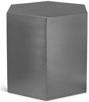 Hexagon Chrome Iron End / Side Table | Meridian Furniture - 293-ET