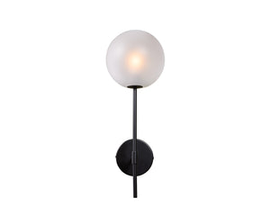 Izora Sconce - Black - Frosted | Sunpan Furniture - 107923