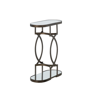 Natasha Iron Oval Side Table | Gabriella White - SCH-250255