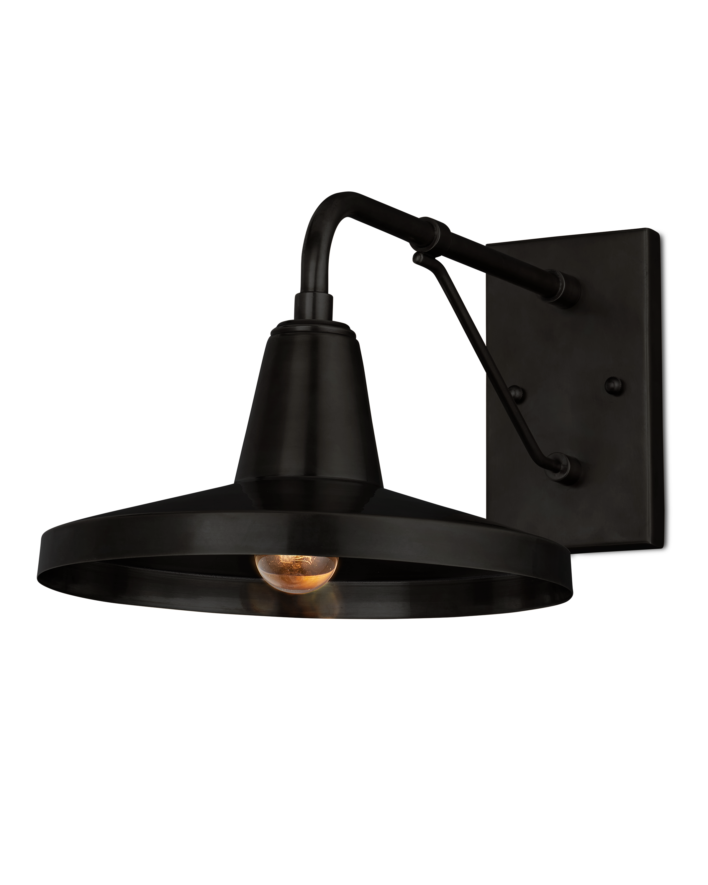 Mariner Black Outdoor Wall Sconce | Currey & Co - 5500-0056