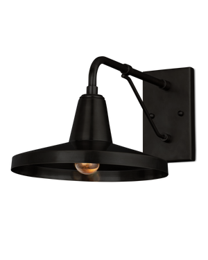 Mariner Black Outdoor Wall Sconce | Currey & Co - 5500-0056