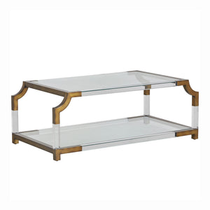 Kensley Acrylic Rectangle Coffee Table | Gabriella White - SCH-167040