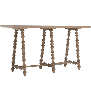 Kirkwood Mindi Veneer Rectangle Trestle Console Table - Natural | Gabriella White - SCH-175620
