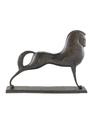 Currey & Co Assyrian Horse Bronze | 1200-0365