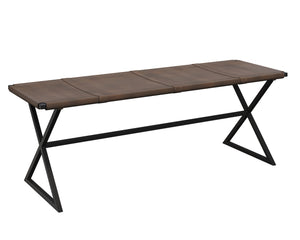 Elon Bench - Vintage Cognac Leather | Sunpan Furniture - 106358