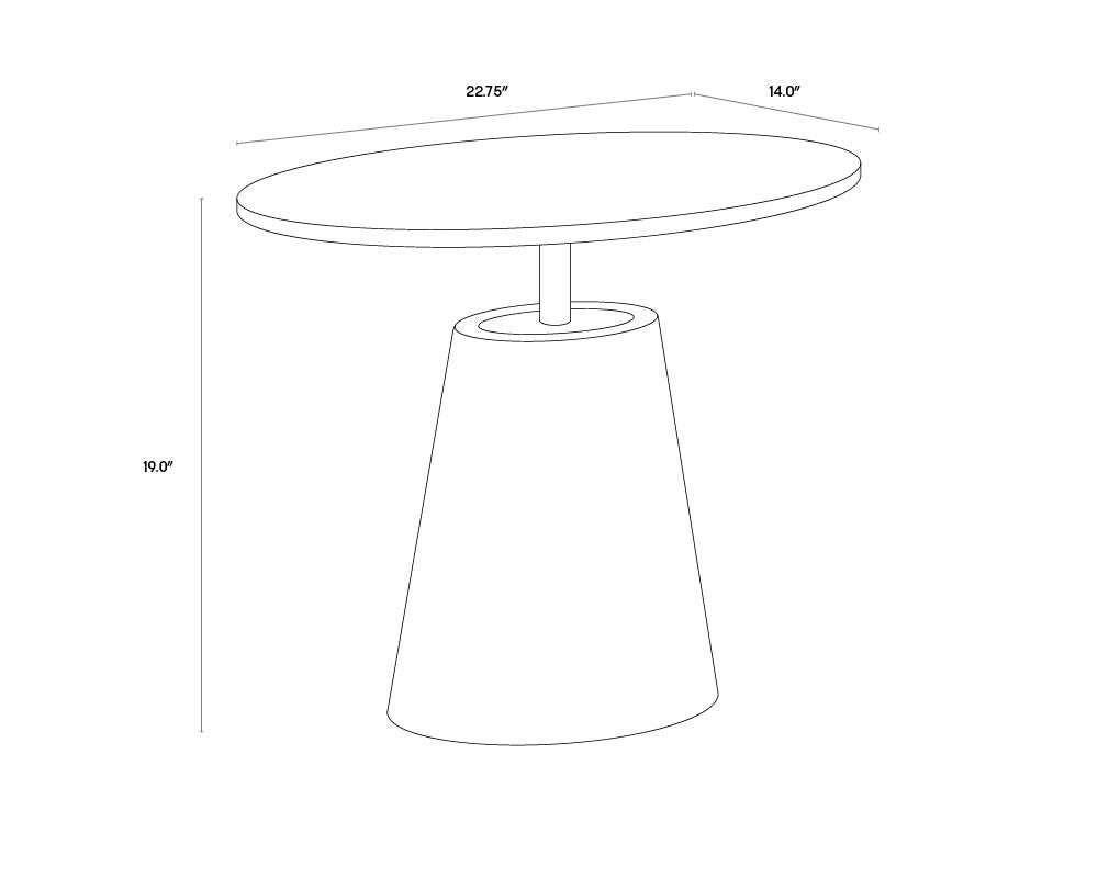 Kadin Side Table - Grey | Sunpan Furniture - 105763
