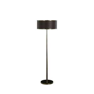 Vistara Mountain Bronze Leather Floor Lamp | Gabriella White - SCH-175916