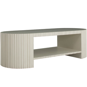 Isadora Mindi Wood Oval Coffee Table | Gabriella White - SCH-175530