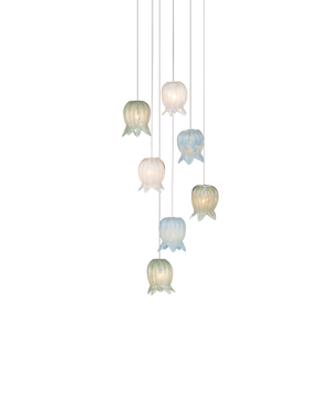 Polpo Misto 7-Light Round Multi-Drop Pendant | Currey & Co - 9000-1420