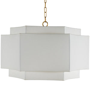 Hammond Metal Antique Gold Two-Tiered Pendant | Gabriella White - SCH-175239