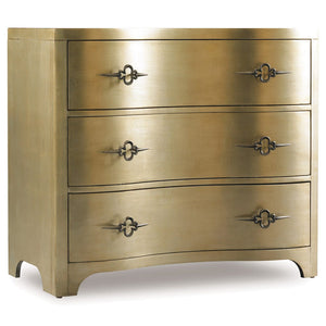 Sanctuary Three-Drawer Shaped Front Gold Chest | Hooker Furniture - 3008-85004