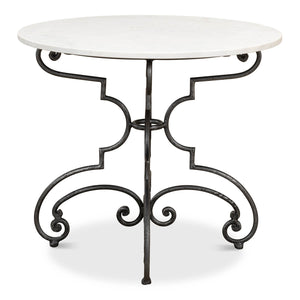 The French Iron And Marble Table | Sarreid Ltd - 30139