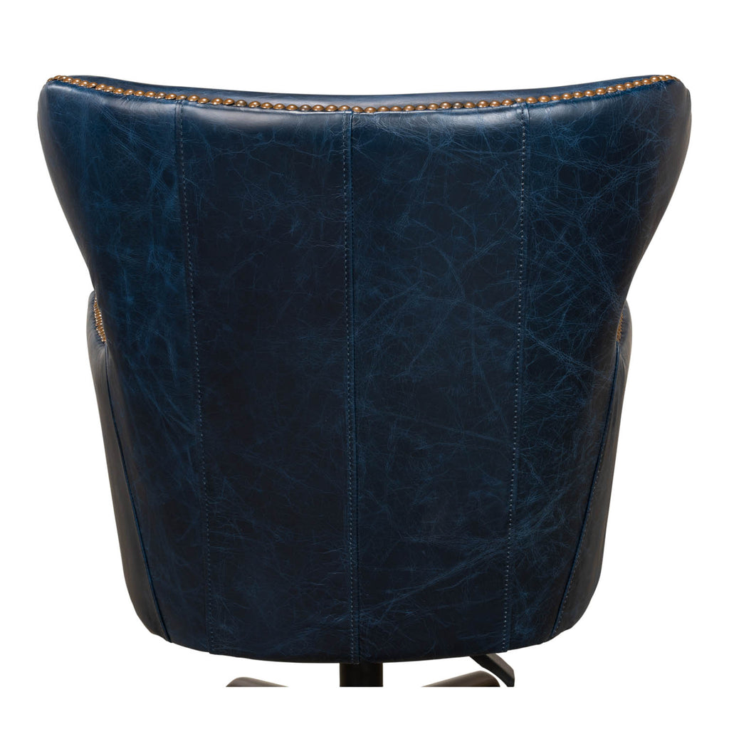 Andrew Jackson Desk Chair Chateau Blue | Sarreid Ltd - 30613