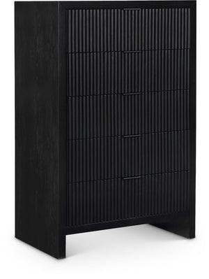 Fairfax Black Solid Wood And Oak Veneer Chest | Meridian Furniture - 311Black-CH