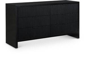 Fairfax Black Solid Wood And Oak Veneer Dresser | Meridian Furniture - 311Black-D