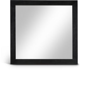 Fairfax Black Solid Wood And Oak Veneer Frame Mirror | Meridian Furniture - 311Black-M