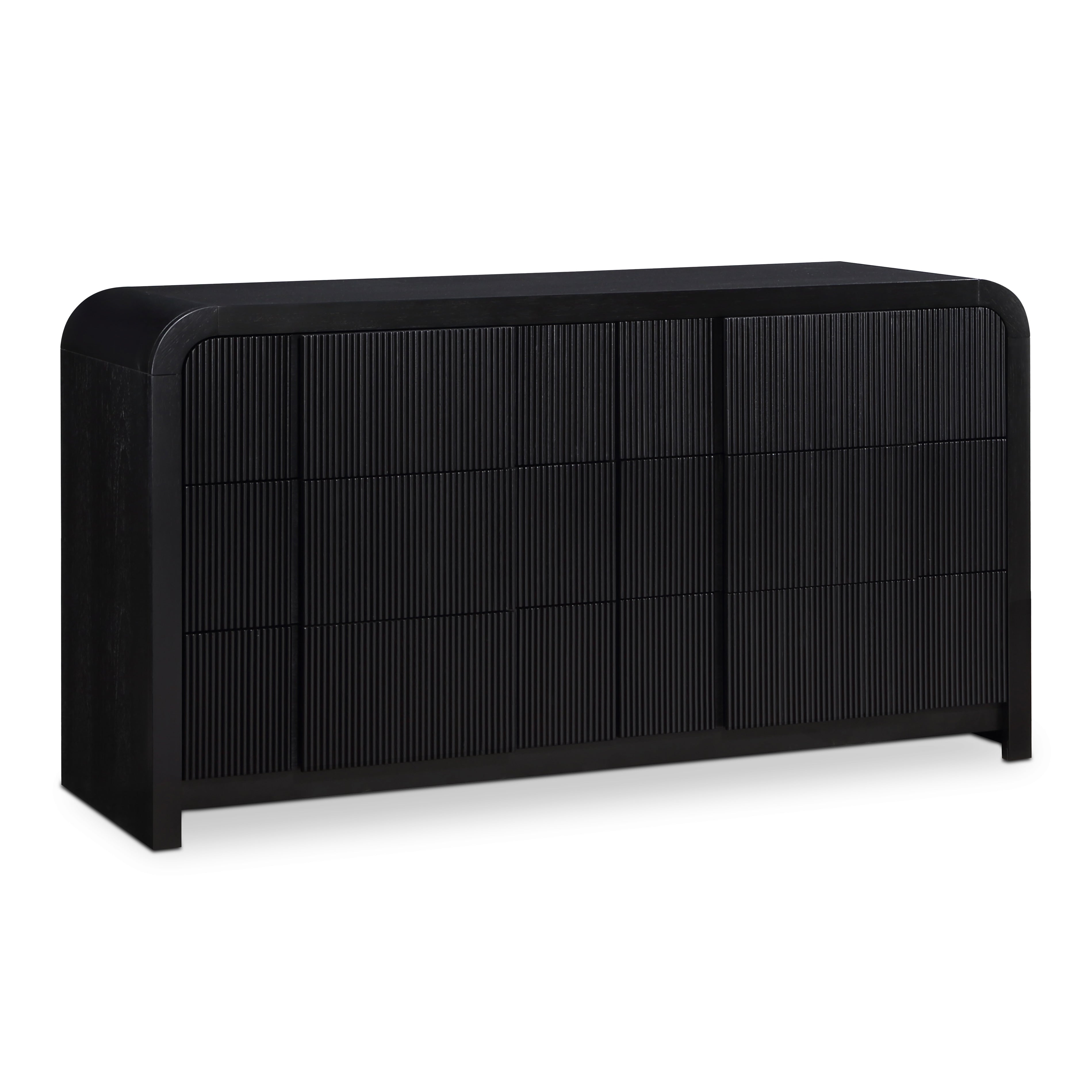 Meridian Fluted Black Dresser Meridian Fluted Black Dresser