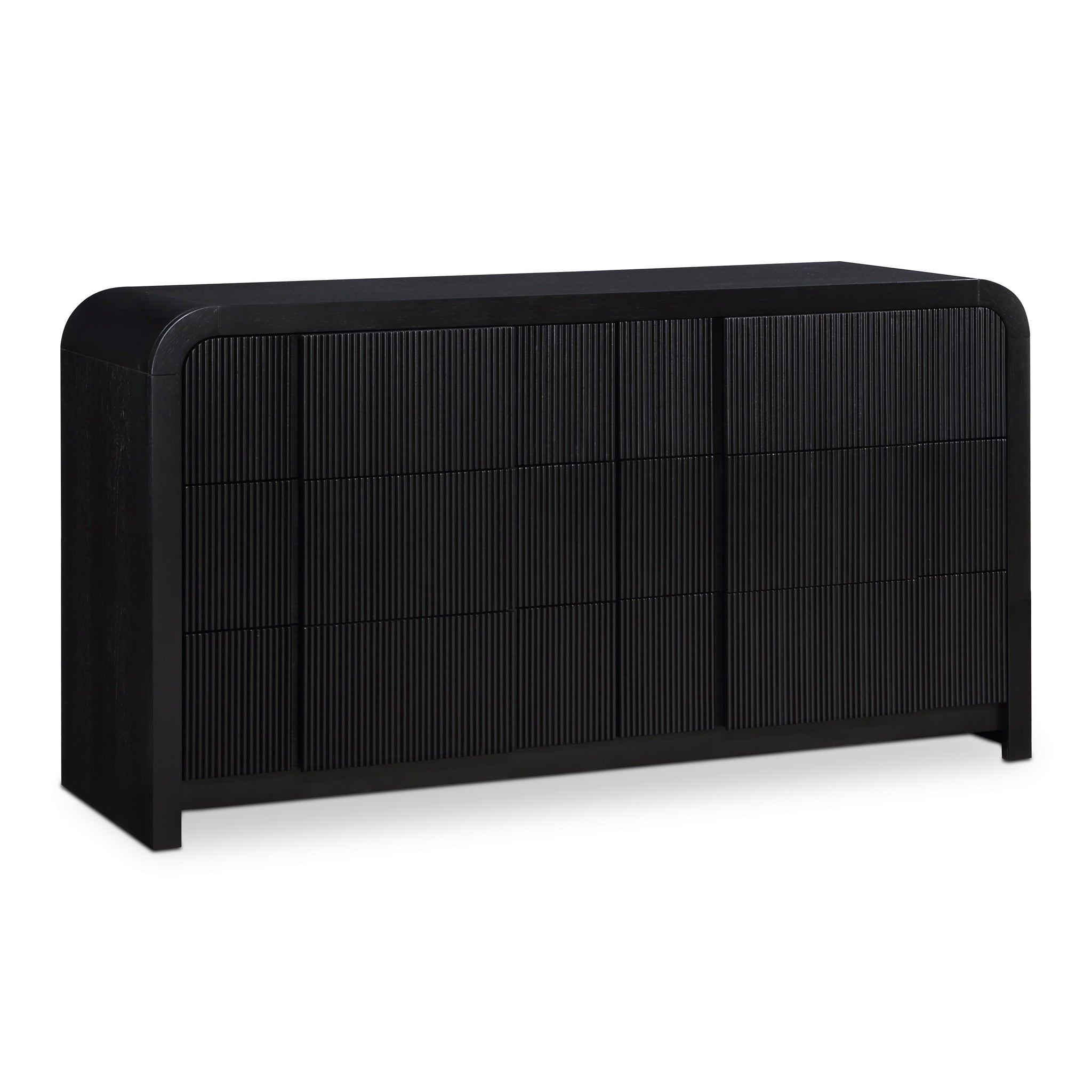 Meridian Fluted Black Dresser Meridian Fluted Black Dresser