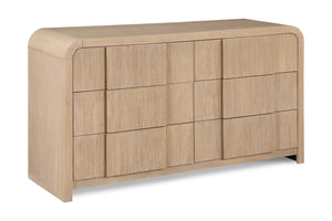 Fluted Natural Solid Wood And Oak Veneer Dresser | Meridian Furniture - 314Natural-D