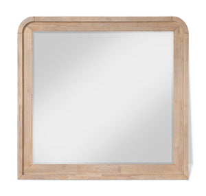 Fluted Natural Solid Wood And Oak Veneer Mirror | Meridian Furniture - 314Natural-M