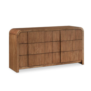 Fluted Walnut Solid Wood And Oak Veneer Dresser | Meridian Furniture - 314Walnut-D