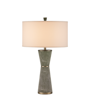Galuchat Green Hourglass Table Lamp | Currey & Co - 6000-1084