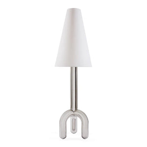 Pompidou Floor Lamp - Oyster/Nickel | Jonathan Adler - 32779