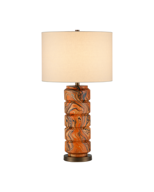 Crantock Orange Table Lamp | Currey & Co - 6000-1087