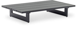 Maldives Grey Aluminum Outdoor Patio Coffee Table | Meridian Furniture - 338-CT