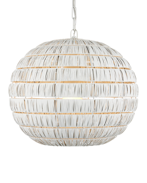 Panopolis White Pendant | Currey & Co - 9000-1237