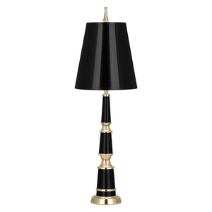 Versailles Buffet Lamp - Black/Modern Brass - Black Lacquer Shade | Jonathan Adler - 34195