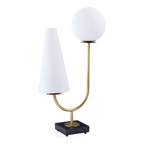 Paradiso Table Lamp - Antique Brass/Black Marble | Jonathan Adler - 34332