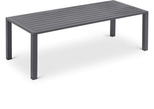 Maldives Grey Aluminum Outdoor Patio Coffee Table | Meridian Furniture - 346Grey-CT